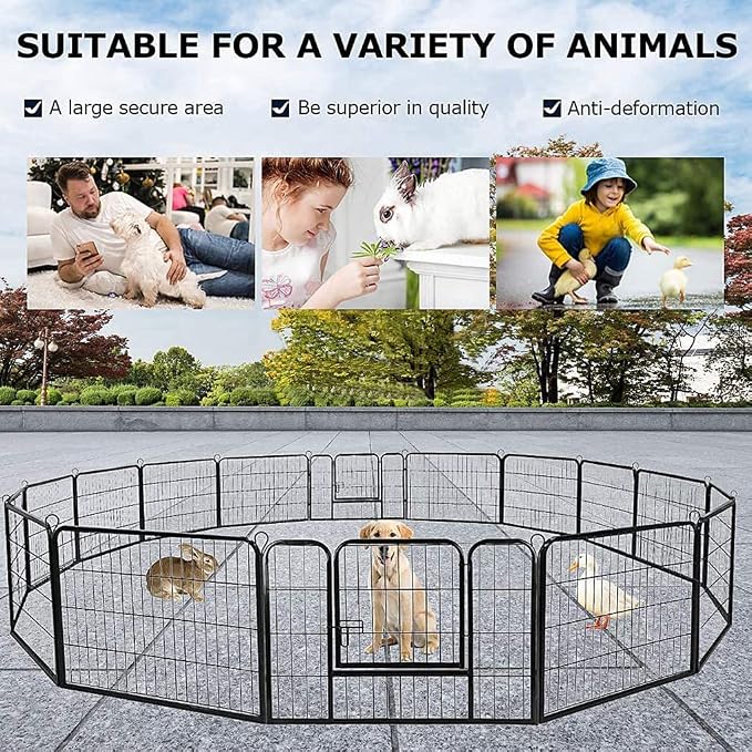 BestPet | Dog Playpen | 24 Inch, 16 Panels | Heavy Duty Metal Pet Exercise Pen - Image 7