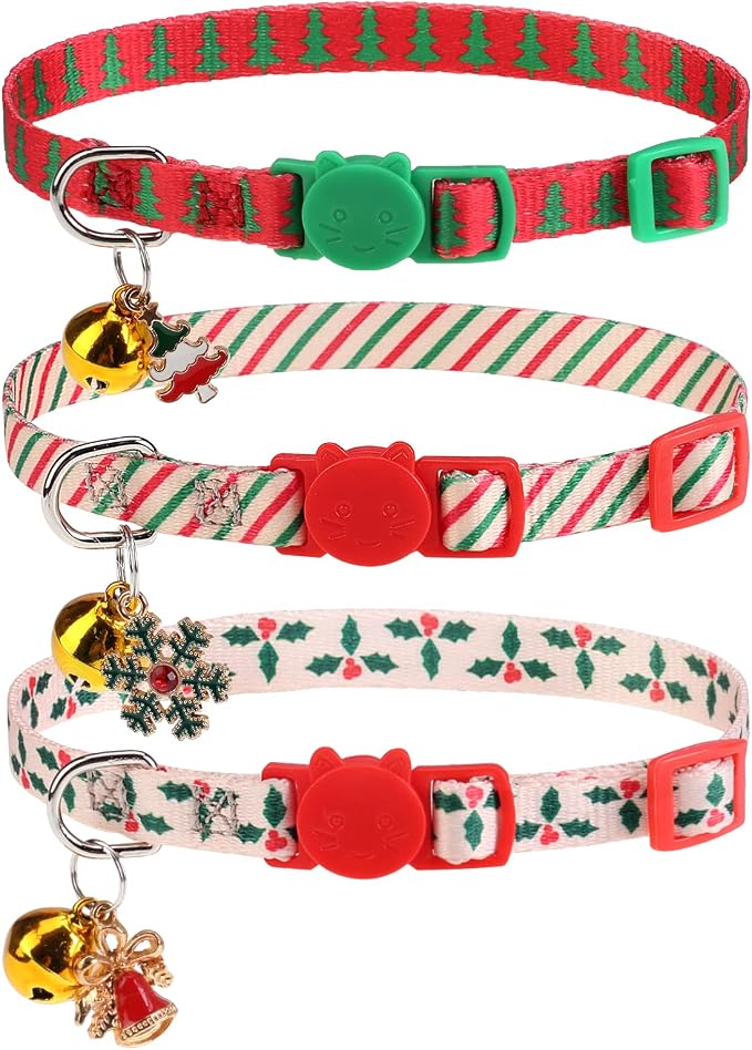 Christmas Breakaway Cat Collars by VKPETFR