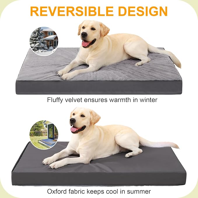 KSIIA Orthopedic Dog Crate Bed for Large Dogs, Waterproof, Washable & Removable - Image 4