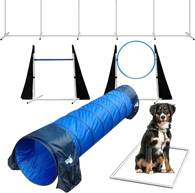 Houseables Dog Agility Course Backyard Set, Dog Agility Equipment, Obstacle by Houseables