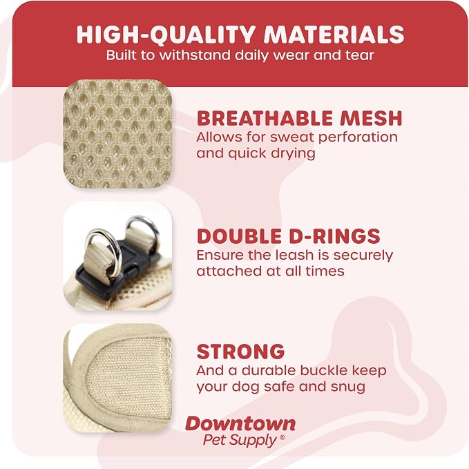 Downtown Pet Supply Step in Dog Harness No Pull, Khaki - Image 4