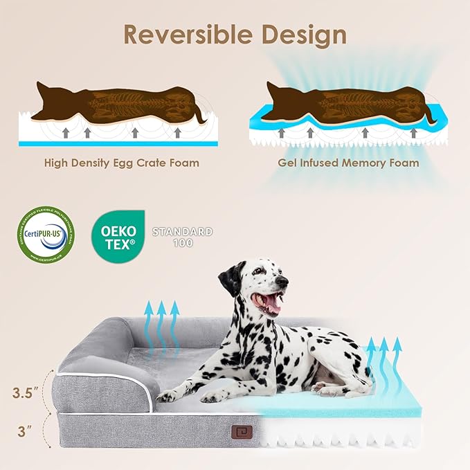 EHEYCIGA Orthopedic Dog Beds for Extra Large Dogs, Waterproof Memory Foam XXL - Image 4