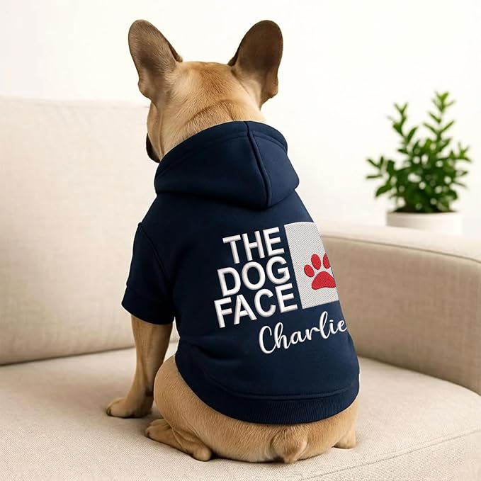 Noni Personalized Name Dog Hoodie, Embroidered Puppy Sweater - Image 2