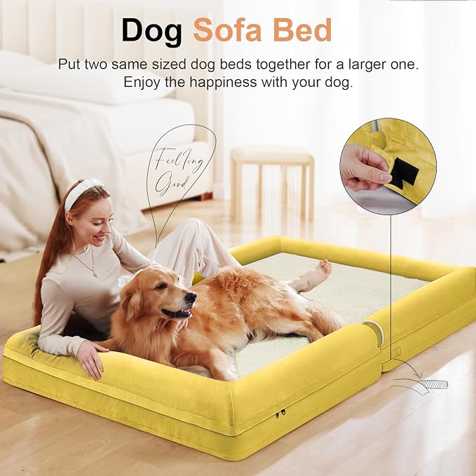 Large Dog Bed Orthopedic Washable: Beds Bolster XL Bed Medium Large Dogs Egg - Image 3