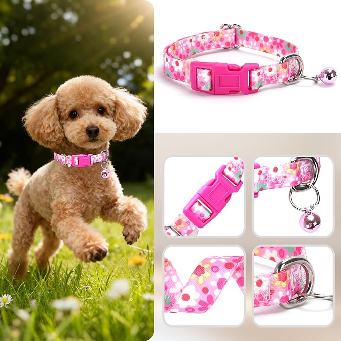 Puppy Collar with Bell，Nylon - Image 3