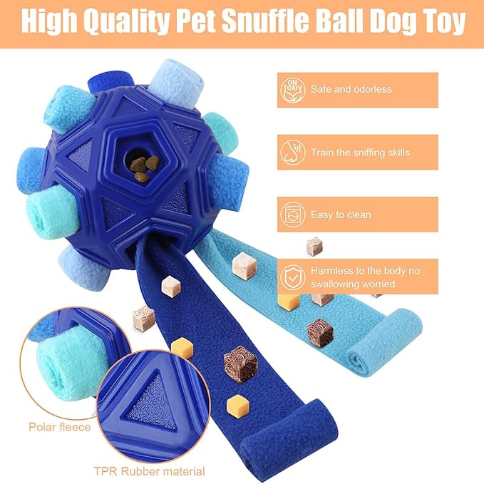 Dog Snuffle Ball-Interactive Puzzle Dog Toys Encourage Natural Foraging Skills - Image 2