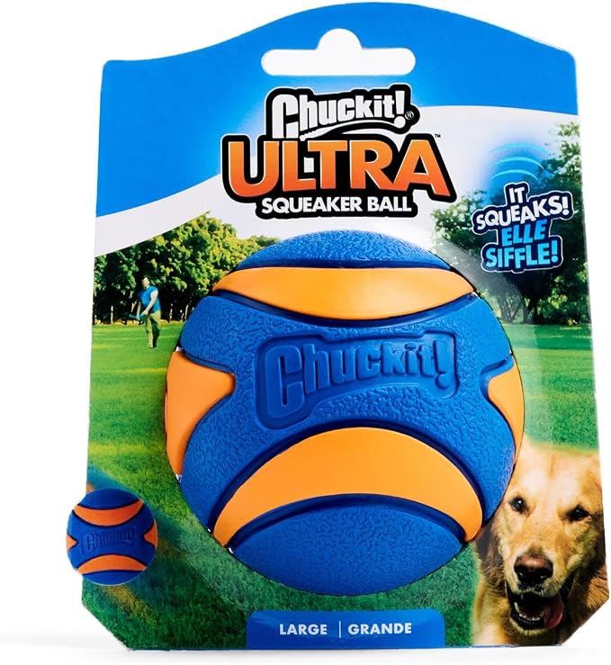 Chuckit! Ultra Squeaker Ball Dog Toy, Large 1 Pack, by Chuckit