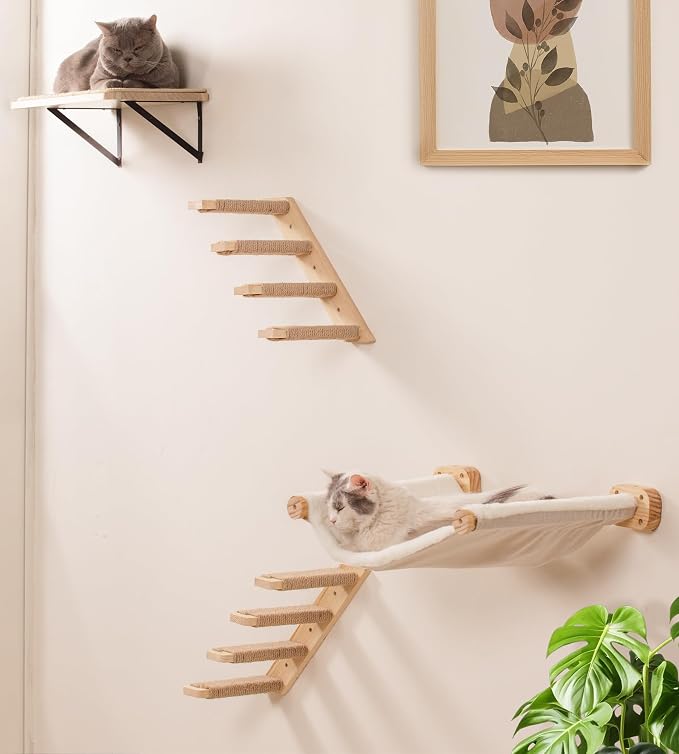 Cat Wall Shelves Set of 4, by PELUOMOZ