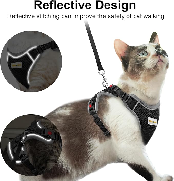 Cat Harness and Leash for Walking, Retractable Cat Harnesses and Leash Set - Image 4