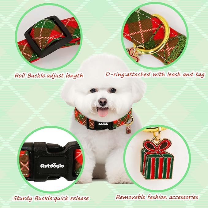 Extra Small Christmas Dog Collar, Adjustable Dog Christmas Collars, Cute Dog - Image 3