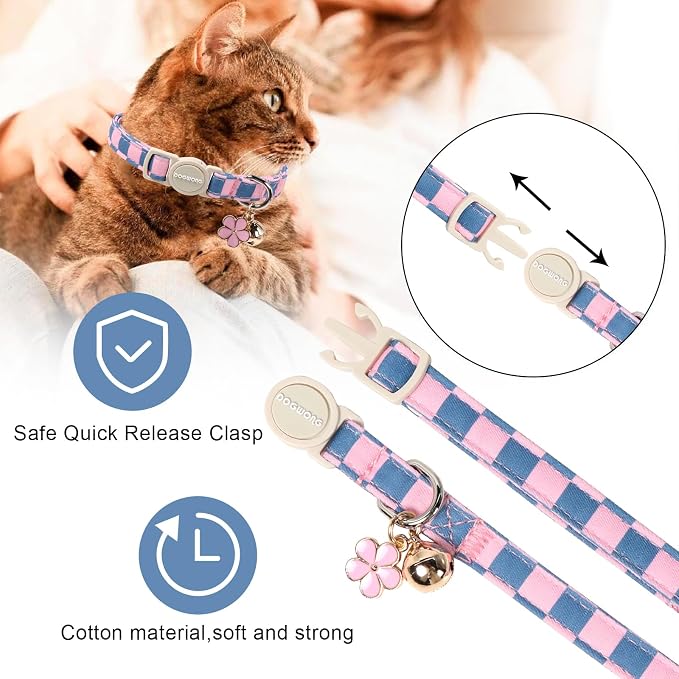 2 Pack Flower Cat Collars Breakaway - Image 3