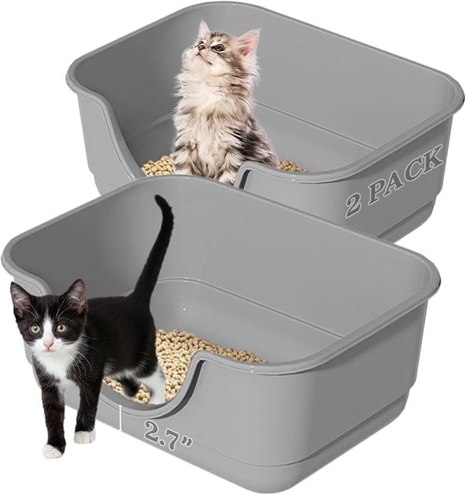 2 Pack Low Entry Small Litter Box by Unknown