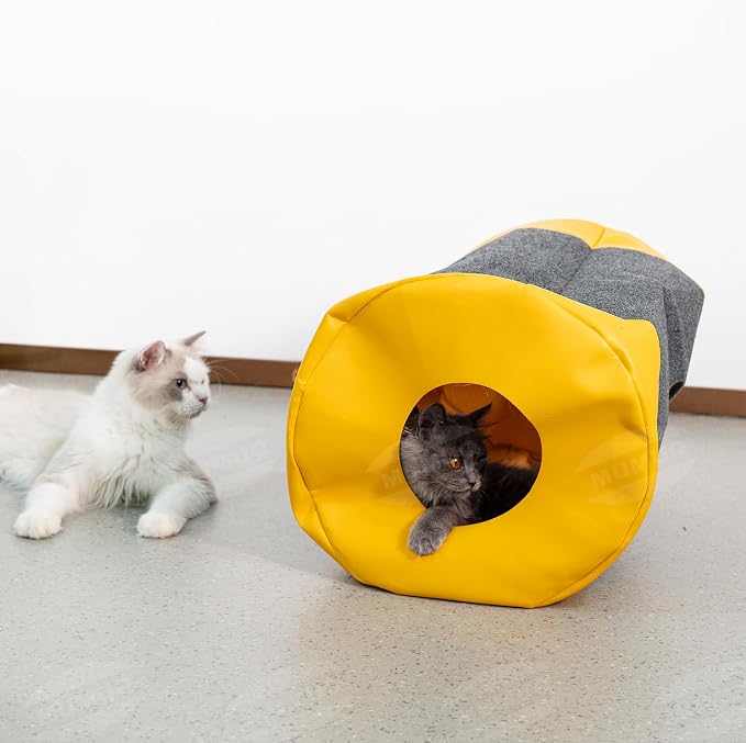 Cat Play Bag Collapsible Cat Tunnel Activity Center Mat Play Rug Cats Activity - Image 7