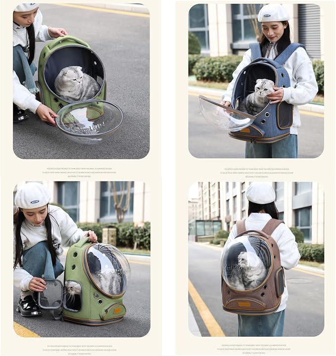 Cat Backpack Carrier, Breathable Pet Carrier Backpack Large Space Bubble - Image 3