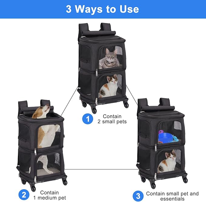 Double Pet Carrier Backpack - Image 2