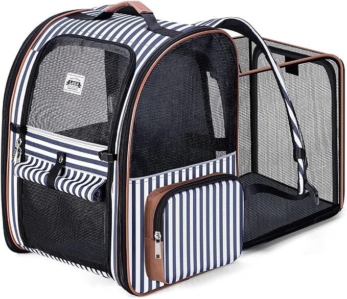 Lekebobor Large Cat Backpack Carrier Expandable Pet Carrier Backpack by LEKEBOBOR