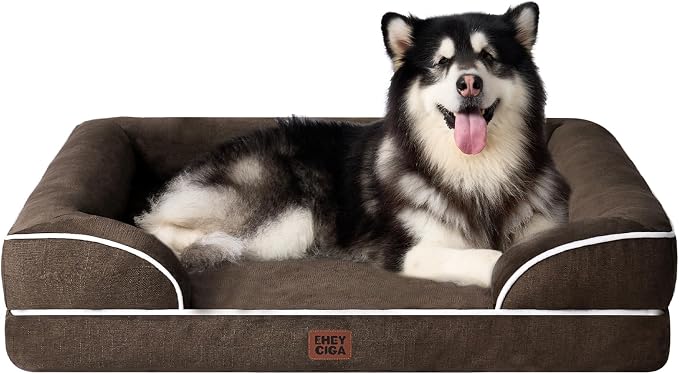 EHEYCIGA Orthopedic Dog Beds for Extra Large Dogs, Waterproof Memory Foam XXL by EHEYCIGA