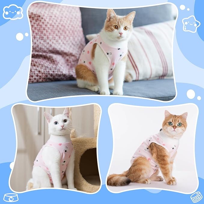 Cat Recovery Suit Female, Breathable Cat Onesie After Surgery Female - Image 4