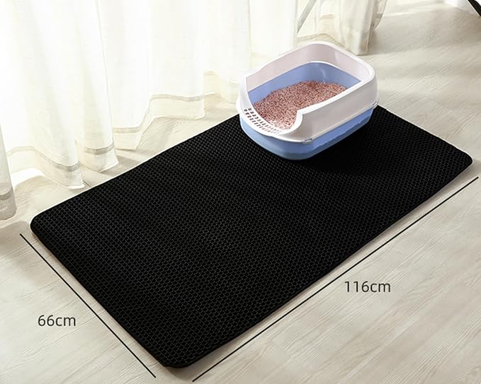 HCY&WLD Cat Litter Mat, 45x26 Inch Extra Large&Long Double Layer Cat Litter Box - Image 7