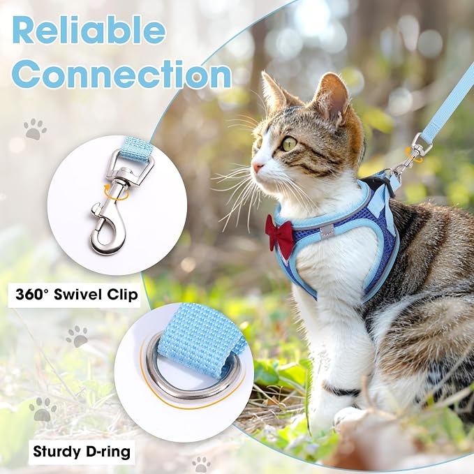 Cat Vest Harness and Leash Set for Walking Escape Proof, Adjustable Kitten - Image 5