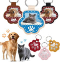 Custom Leather Pet Fur Keychain – Personalized Memorial Keepsake Keyring by Unknown