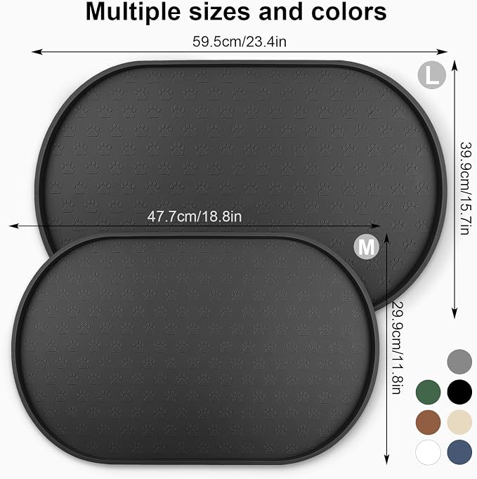 KPWACD Pet Feeding Mat for Dogs and Cats, Silicone Dog Placemat Non-Slip - Image 2