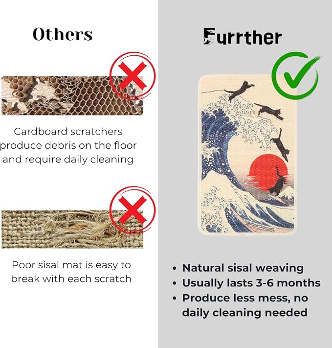 Sisal Cat Scratcher Post Mat, Durable and Shedding-Resistant Cat Scratching - Image 3