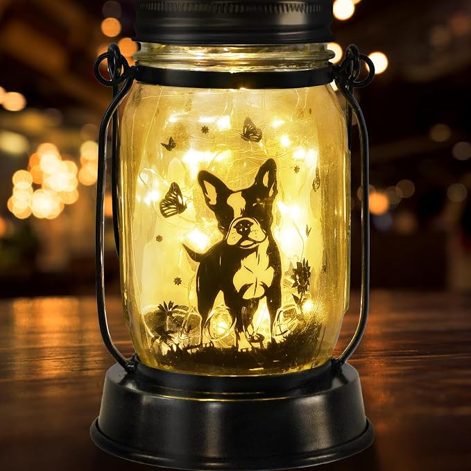 Boston Terrier Gifts for Women/Men Boston Terrier Solar Lanterns Mom Birthday - Image 9