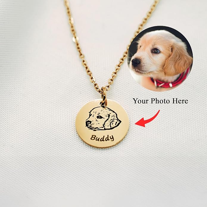 Custom Pet Portrait Necklace - Image 5