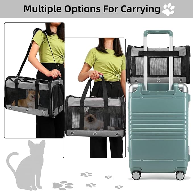 Soft Sided Cat/Dog Carrier，Collapsible Mesh Pets Travel Carriers - Image 3