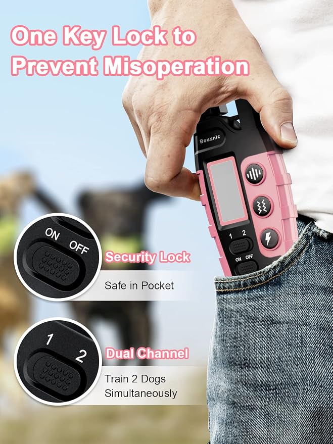 Bousnic Dog Shock Collar 2 Dogs - 3300 ft Waterproof Training Collar - Image 5
