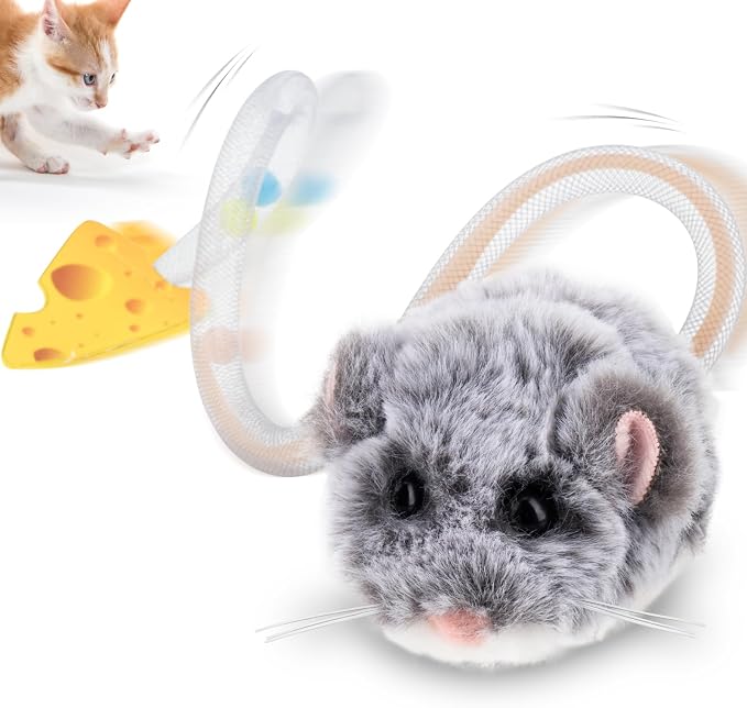 Migipaws Interactive MigiMouse Cat Toy 360° Rolling & Spin by MigipawsCreateMoreEnjoymenttoPetsandFamily