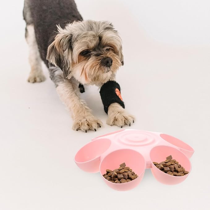 Multipurpose Flowers Pet Feeding Bowl 14.17 Inch Plastic Cat Feeder Dog Treats - Image 9
