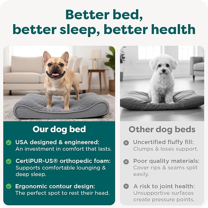 FurHaven Orthopedic Dog Bed for Medium Dogs, Luxe Lounger Contour Mattress - Image 7