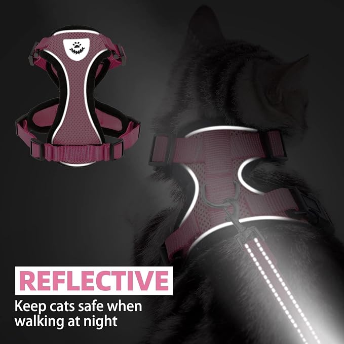 PUPTECK Cat Harness and Leash Set Escape Proof Reflective Cat Walking Harness - Image 7