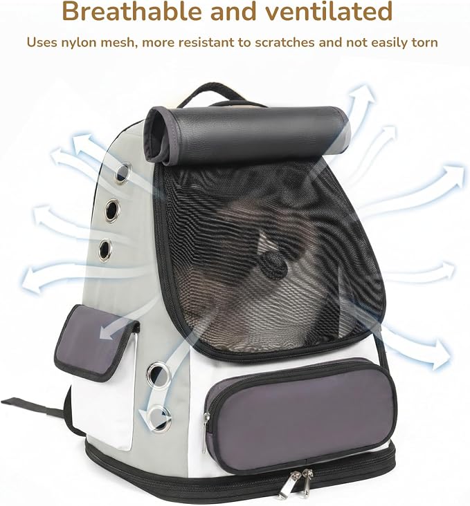 Cat Backpack Carrier, TSA Airline Approved Pet Travel Bag - Image 2