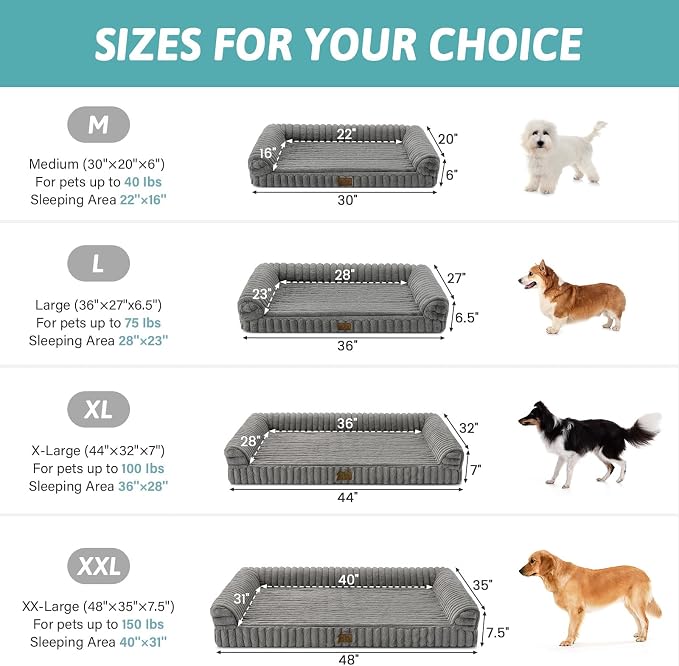 Cute Dog Bed for Medium Dogs, Faux Rabbit Fur Orthopedic Foam Dog Bed - Image 2