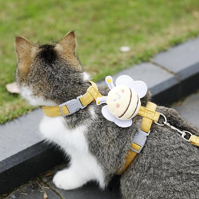Cat Harness and Leash Set, Cat Harness Escape Proof, Rabbit Harness and Leash - Image 6