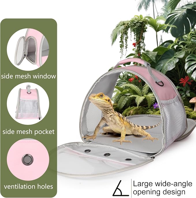 Bearded Dragon Carrier, Lizards Cage, Hamster Outdoor Used, Small Animal Travel - Image 4