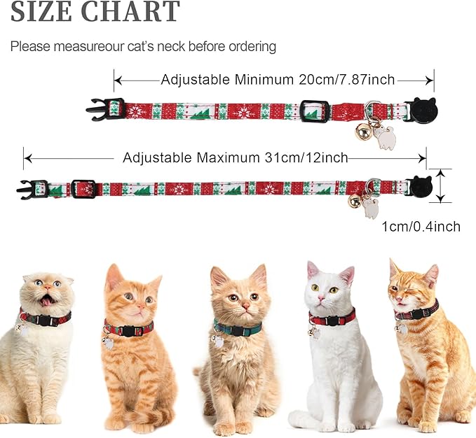 Unique style paws 2 Pack Christmas Kitten Collar Breakaway - Image 3