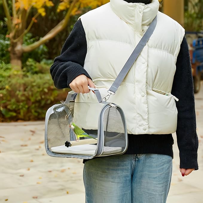 Portable Small Bird Travel Cage Carrier, A Convenient Go Out Solution - Image 2