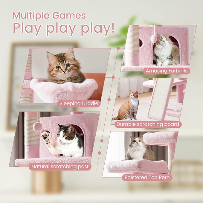 SHA CERLIN 68 Inches Multi-Level Large Cat Tree - Image 3