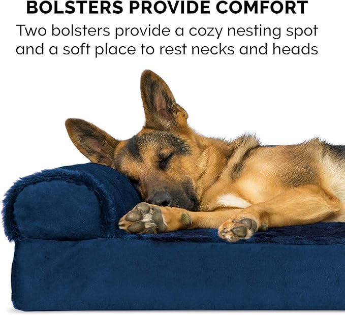 Furhaven Orthopedic Dog Bed for Large Dogs w/ Removable Bolsters & Washable - Image 11