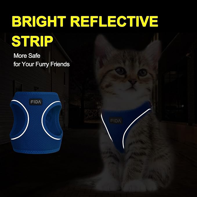 Fida Comfy Dog Harness with Leash, Soft Puppy Vest Escape Proof, Breathable - Image 4