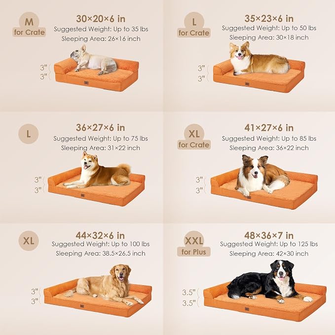 EHEYCIGA Large Dog Bed Memory Foam - Image 2