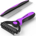 Pet Grooming Brush and Metal Comb Combo by Docrok