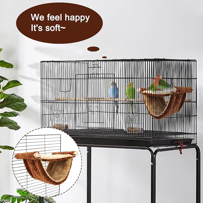 BWOGUE Winter Warm Bird Nest Bed Hanging Hammock Snuggle Hut Parrot House Tent - Image 5
