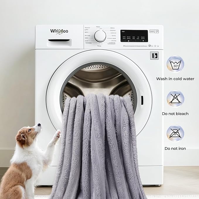 LINENLUX 1 Pack 3 Soft Dog Blanket Washable Warm Fleece Cat Blankets - Image 5