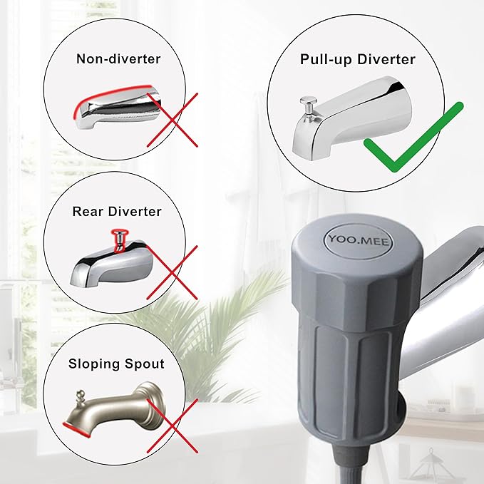 Pets Shower Attachment, Quick Connect on Tub Spout w/Front Diverter, Portable - Image 2