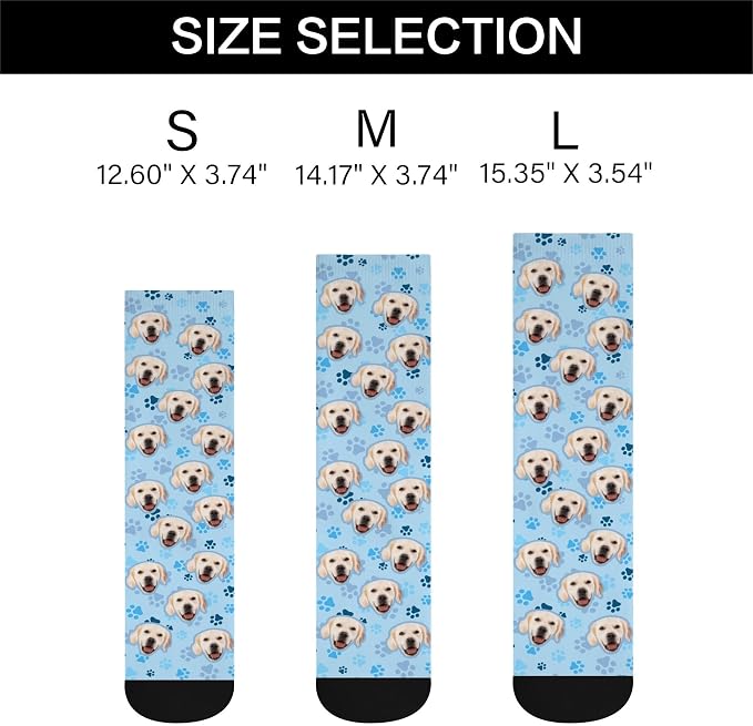 D-Story Custom Face Socks, Personalized Photo Picture on Socks, Unisex Athletic - Image 6